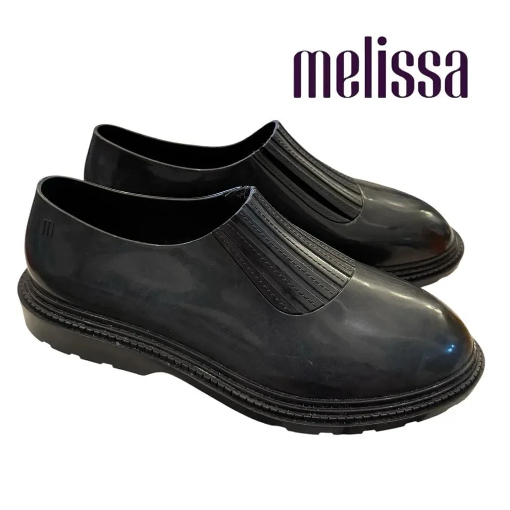Melissa Preppy Black Slip-On Scented Slip-on Loafers 9